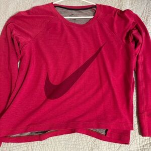 Nike Dri-FIT Maroon Long Sleeve Top